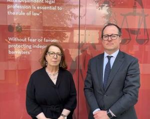 Dame Brenda King, Attorney General for Northern Ireland with Donal Lunny KC, Chair of the Bar Council of Northern Ireland [Bar Library photograph]
